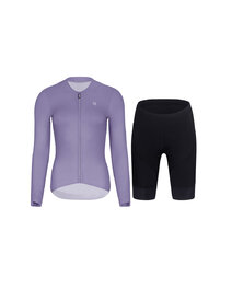 RIVANELLE Tricou și pantaloni lungi de ciclism - ELEVATE - negru/mov